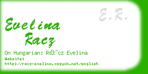 evelina racz business card